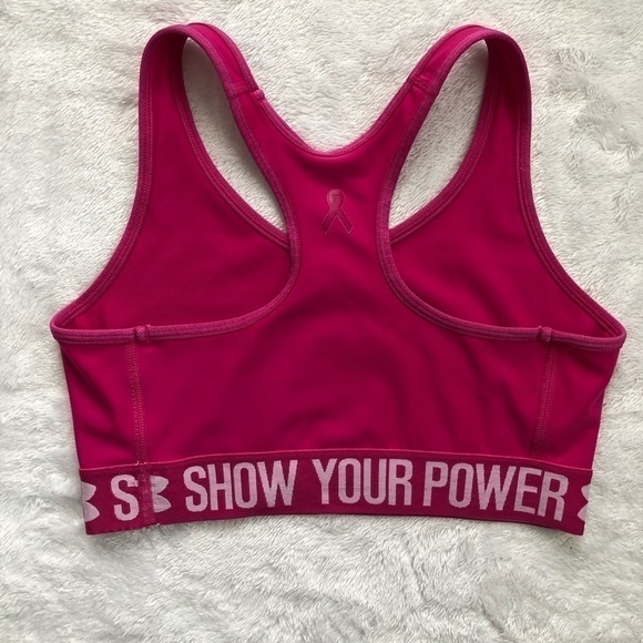 Under Armour Pink Breast Cancer Sports Bra - Picture 4 of 6